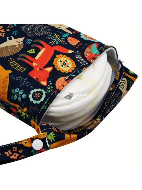 Szeszélyes erdei állatmintás újrahasználható táska