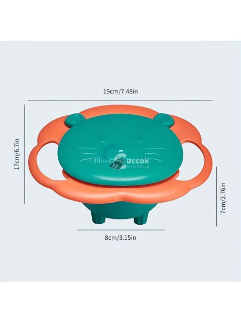 360 Fokban Forgatható kiömlésbiztos Tál