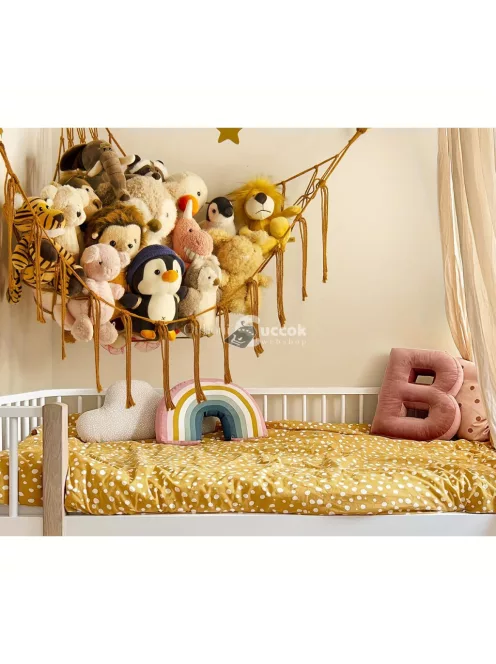 1 db kávé színű szövet játék függőágy háló