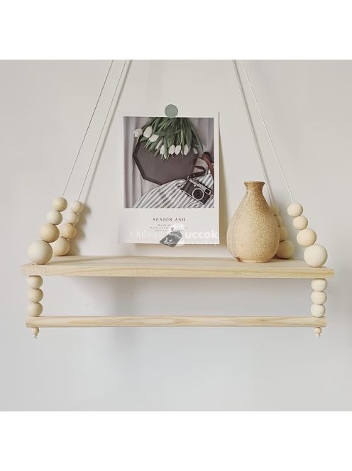Bohém stílusú fali polc szervező fa anyagból otthoni dekorációhoz
