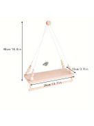 Bohém stílusú fali polc szervező fa anyagból otthoni dekorációhoz