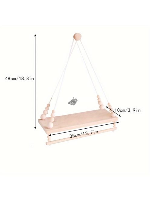 Bohém stílusú fali polc szervező fa anyagból otthoni dekorációhoz