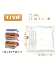 4 darab porszívóval zárható vacuumos tárolózacskó