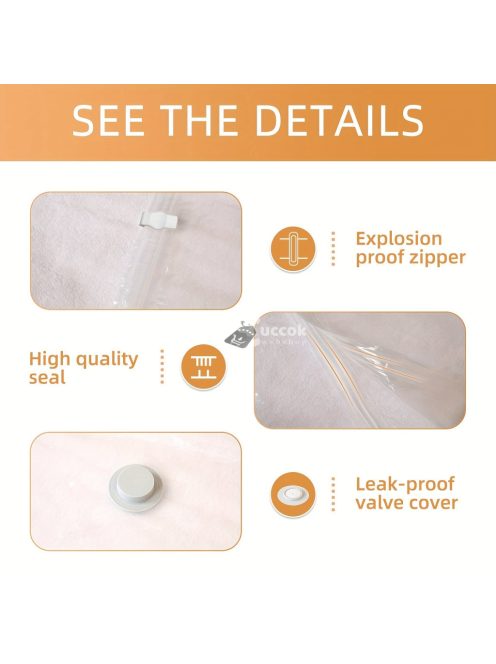 4 darab porszívóval zárható vacuumos tárolózacskó