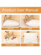 4 darab porszívóval zárható vacuumos tárolózacskó