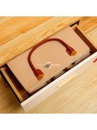 Összecsukható lépcsőkosár műbőr fogantyúkkal