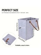 Összecsukható lépcsőkosár műbőr fogantyúkkal