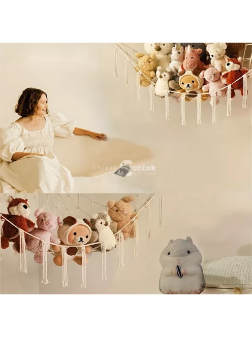 Tágas Tárolóháló Plüssjátékoknak