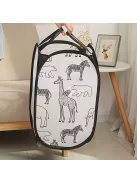 Összehajtható, állatmintás, nagy kapacitású, könnyen tisztítható tároló