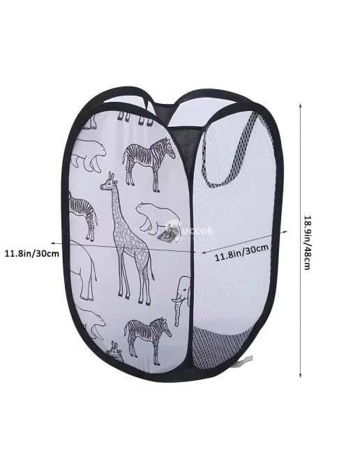 Összehajtható, állatmintás, nagy kapacitású, könnyen tisztítható tároló