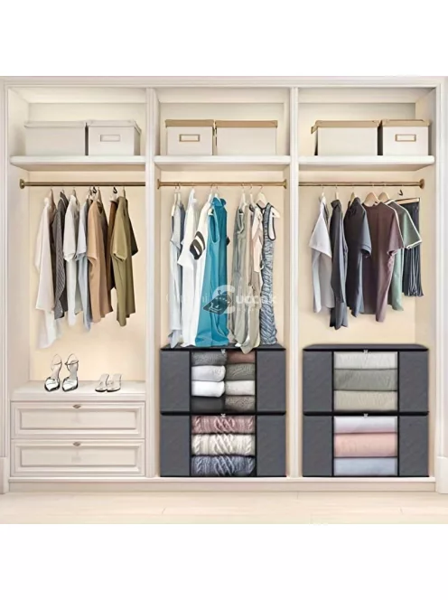 3 db Nagyméretű Összehajtható Szövet Tároló Doboz