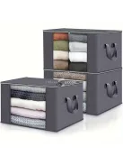 3 db Nagyméretű Összehajtható Szövet Tároló Doboz