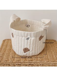 Steppelt, hímzett pamut tároló táska