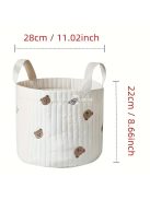 Steppelt, hímzett pamut tároló táska