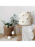 Steppelt, hímzett pamut tároló táska