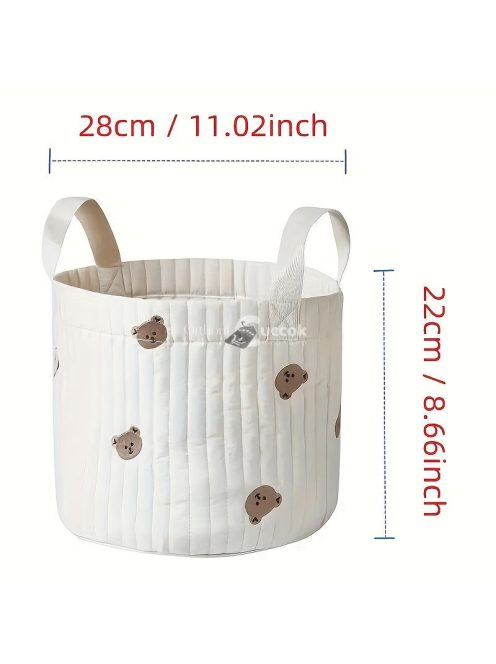 Steppelt, hímzett pamut tároló táska