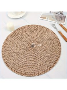   4db barna juta hálós szőtt, csúszásmentes, hőálló asztali alátét