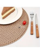 4db barna juta hálós szőtt, csúszásmentes, hőálló asztali alátét