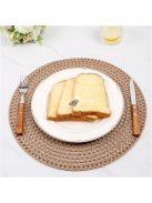 4db barna juta hálós szőtt, csúszásmentes, hőálló asztali alátét