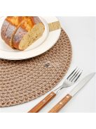 4db barna juta hálós szőtt, csúszásmentes, hőálló asztali alátét