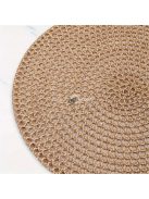 4db barna juta hálós szőtt, csúszásmentes, hőálló asztali alátét