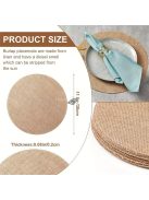 Rusztikus Juta Kerek Tányéralátét