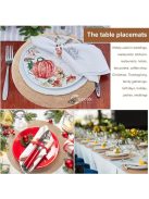 Rusztikus Juta Kerek Tányéralátét