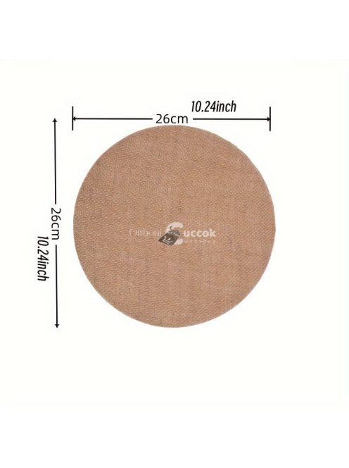 Rusztikus Juta Kerek Tányéralátét