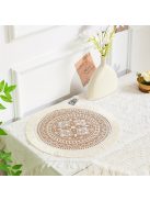 4db Bohém stílusú kerek, kézzel szőtt asztali alátét