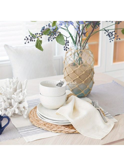 10db 33.02 cm-es kerek fonott rattan asztali alátét