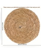10db 33.02 cm-es kerek fonott rattan asztali alátét