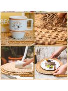 10db 33.02 cm-es kerek fonott rattan asztali alátét