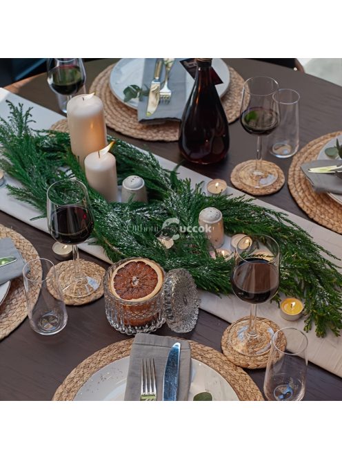 10db 33.02 cm-es kerek fonott rattan asztali alátét