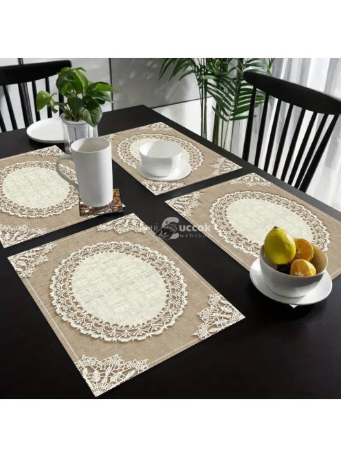 4darabos Vászon Tányéralátét Készlet