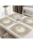 4darabos Vászon Tányéralátét Készlet