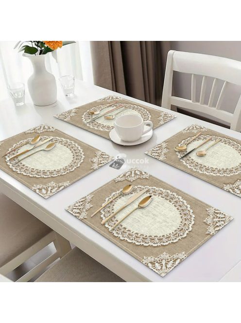 4darabos Vászon Tányéralátét Készlet