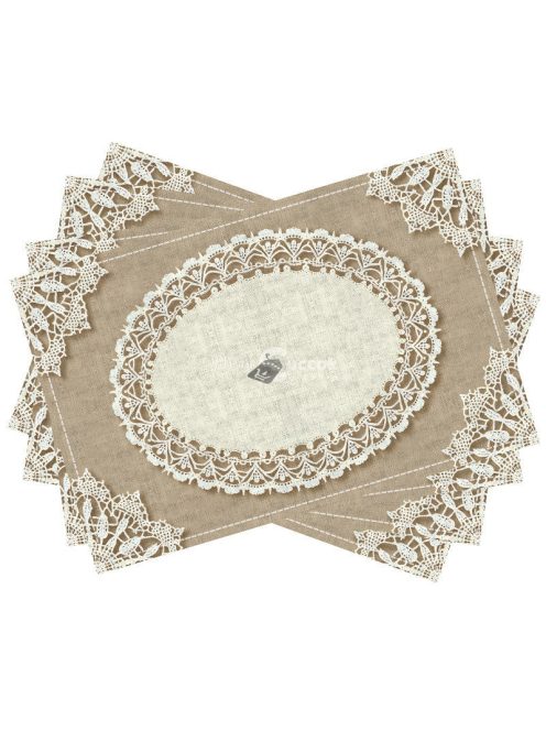4darabos Vászon Tányéralátét Készlet