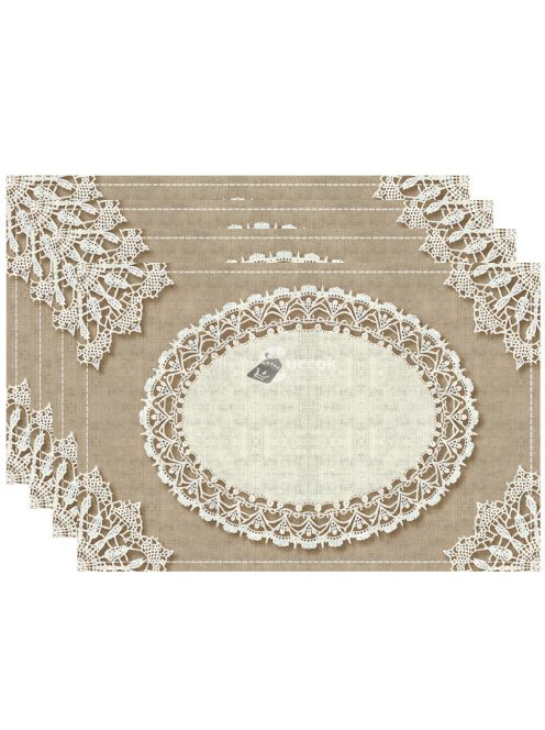 4darabos Vászon Tányéralátét Készlet