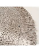 3 darabos készlet kerek fonott papír asztali alátét különböző színekben