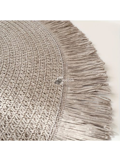 3 darabos készlet kerek fonott papír asztali alátét különböző színekben