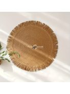 3 darabos készlet kerek fonott papír asztali alátét különböző színekben
