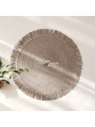 3 darabos készlet kerek fonott papír asztali alátét különböző színekben