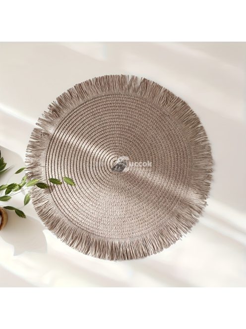 3 darabos készlet kerek fonott papír asztali alátét különböző színekben