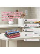 12 darab modern pamut csíkos konyharuha készlet