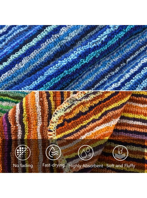 12 darab modern pamut csíkos konyharuha készlet