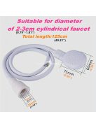 Csaptelepre szerelhető hajzuhany, kisállat, macska, kutya fürdető, zuhanyfej