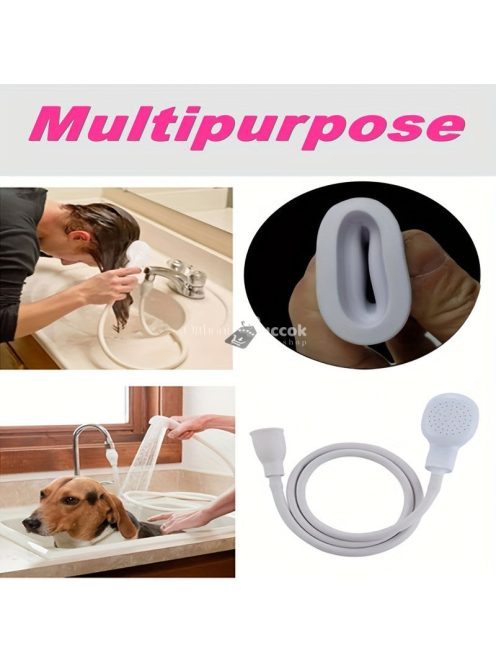 Csaptelepre szerelhető hajzuhany, kisállat, macska, kutya fürdető, zuhanyfej