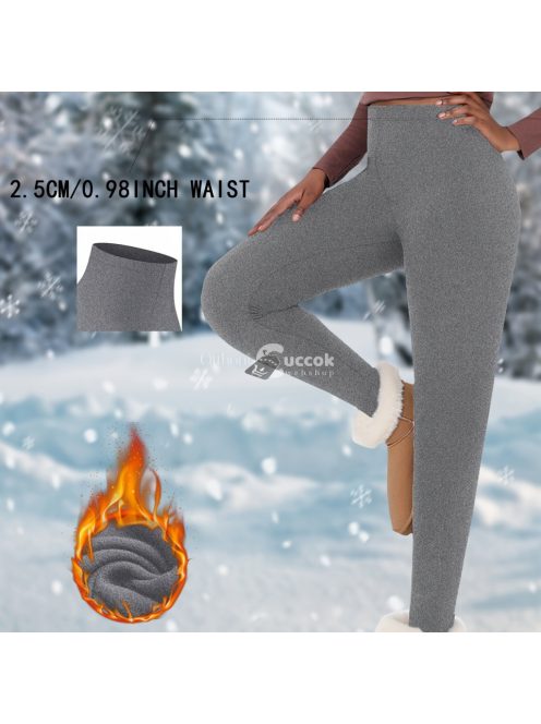 Női termo polár leggings, 2,5 cm-es derékbőséggel