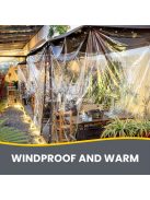 Egy darab átlátszó vízálló ponyva