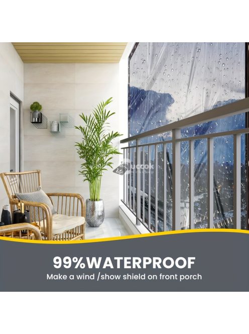 Egy darab átlátszó vízálló ponyva